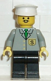 LEGO bnk002 Bank - Black Legs, White Hat, Moustache