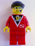 LEGO div009 Divers - Control 2, Red Legs, Black Cap, Glasses and Headset