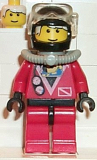LEGO div018 Divers - Red Diver 2, Red Legs with Black Hips, Black Helmet, White Bangs