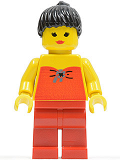 LEGO fbr001 Red Halter Top - Red Legs, Black Ponytail Hair