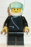 LEGO zip020 Jacket with Zipper - Black, Black Legs, White Helmet, Trans-Light Blue Visor